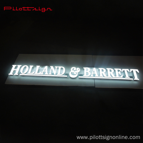 shopping mall store design outdoor acrylic sign